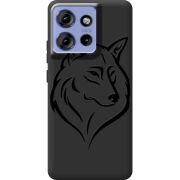 Чорний чохол BoxFace Motorola Edge 50 Wolf