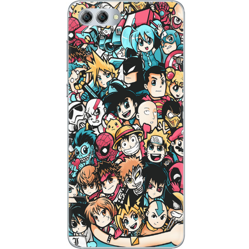 Чехол U-print Huawei Nova 2s Anime Stickers