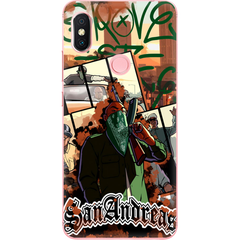 Чехол U-print Xiaomi Redmi S2 GTA San Andreas