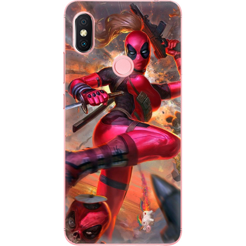 Чехол U-print Xiaomi Redmi S2 Woman Deadpool