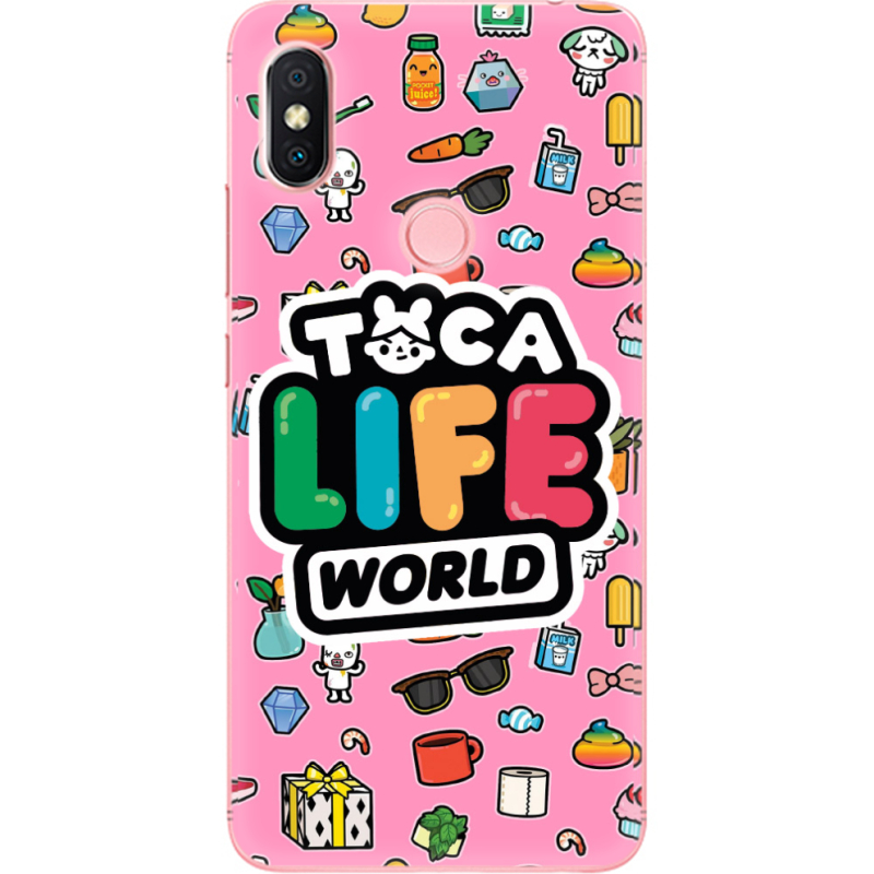 Чехол U-print Xiaomi Redmi S2 Toca Boca Life World