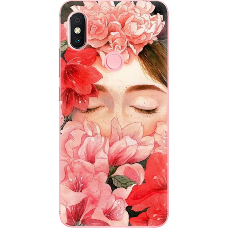 Чехол U-print Xiaomi Redmi S2 Girl in Flowers
