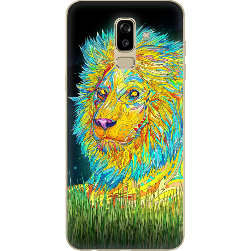 Чехол U-print Samsung J810 Galaxy J8 2018 Moonlight Lion