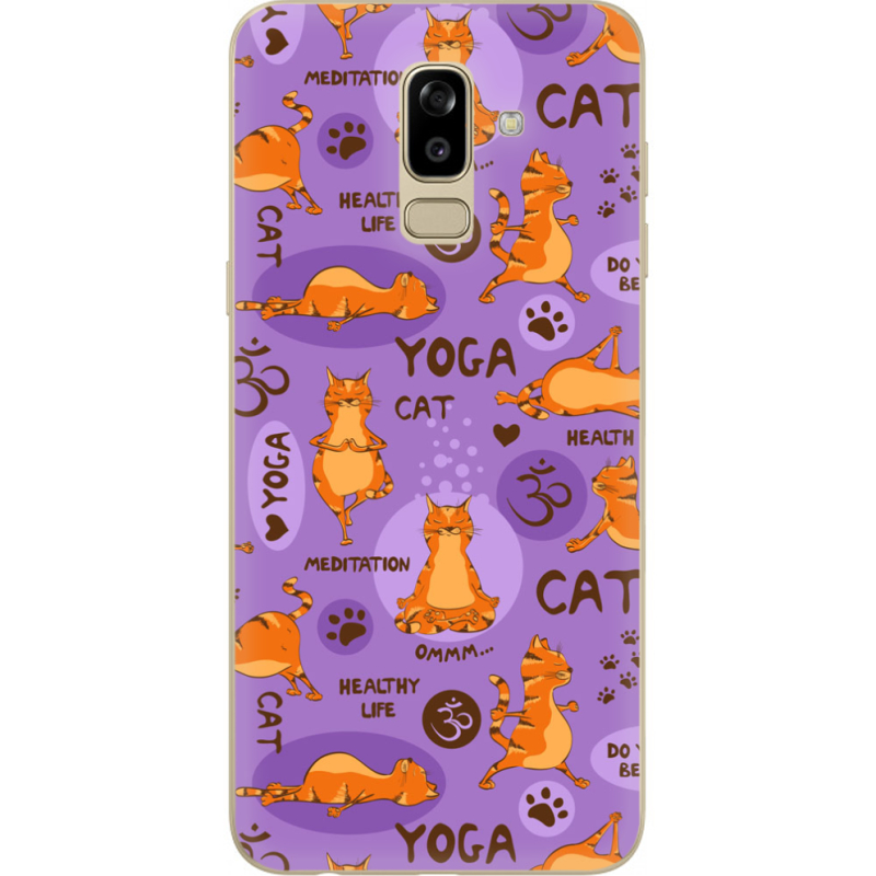 Чехол U-print Samsung J810 Galaxy J8 2018 Yoga Cat