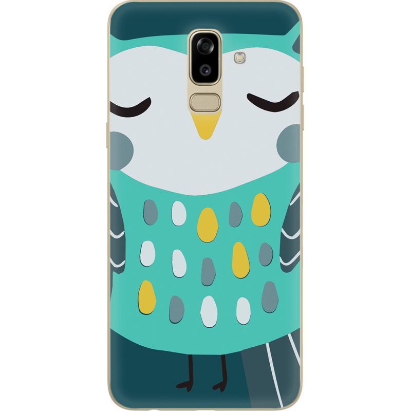 Чехол U-print Samsung J810 Galaxy J8 2018 Green Owl