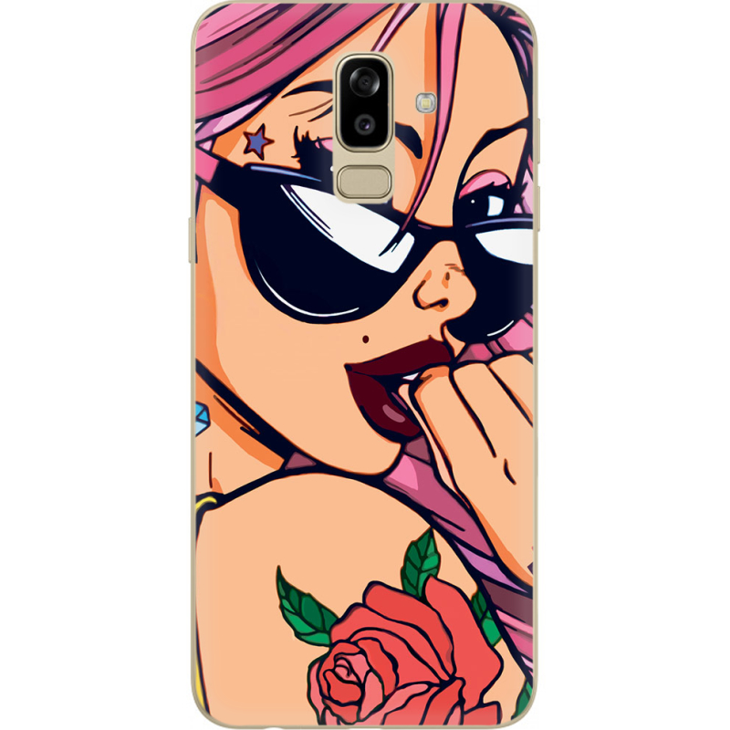 Чехол U-print Samsung J810 Galaxy J8 2018 Pink Girl