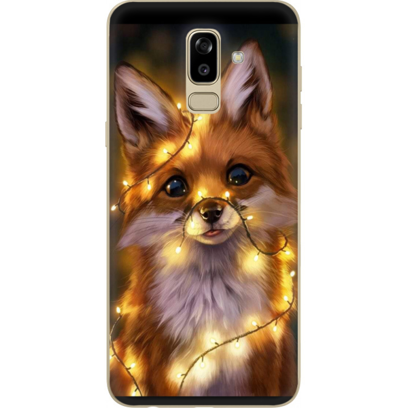 Чехол U-print Samsung J810 Galaxy J8 2018 Рождественская лиса