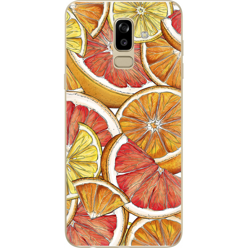 Чехол U-print Samsung J810 Galaxy J8 2018 Citrus Pattern