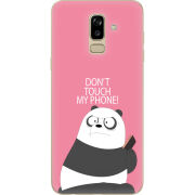 Чехол U-print Samsung J810 Galaxy J8 2018 Dont Touch My Phone Panda