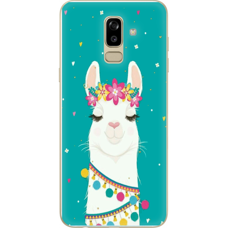 Чехол U-print Samsung J810 Galaxy J8 2018 Cold Llama