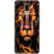 Чехол U-print Samsung J810 Galaxy J8 2018 Fire Lion