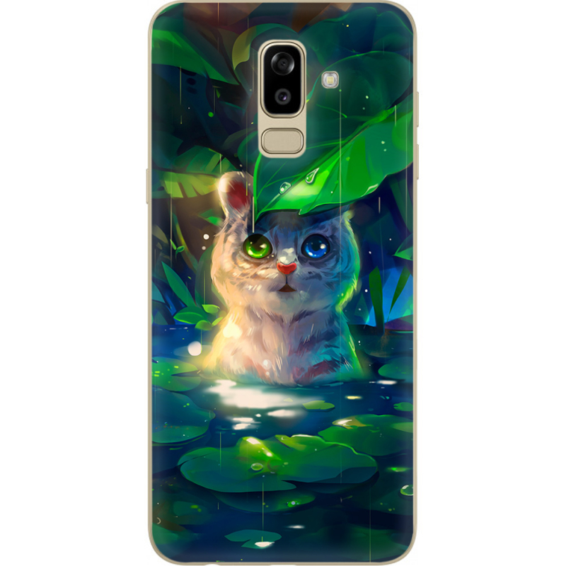 Чехол U-print Samsung J810 Galaxy J8 2018 White Tiger Cub