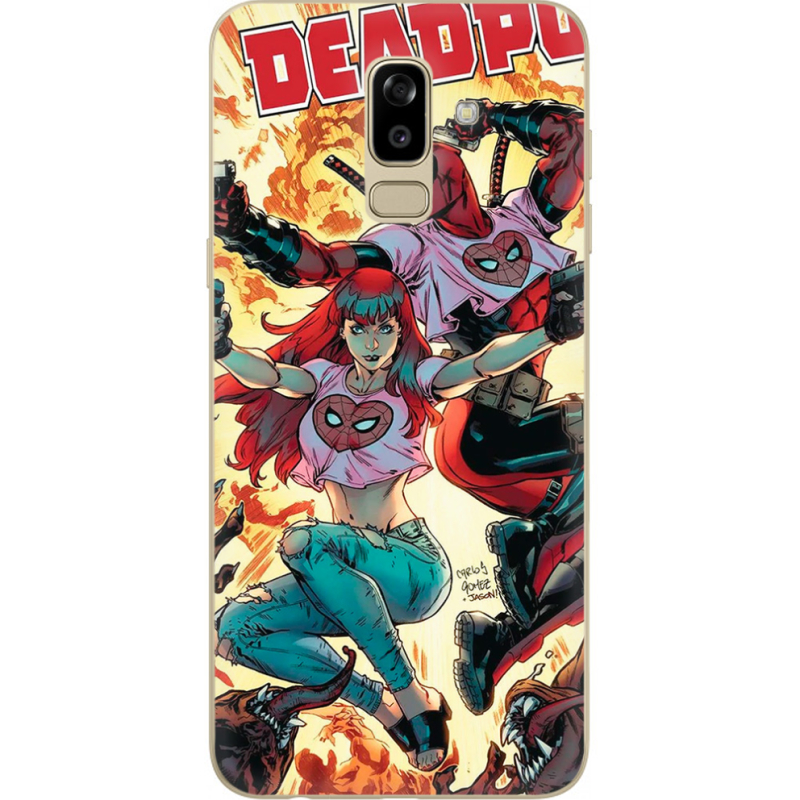 Чехол U-print Samsung J810 Galaxy J8 2018 Deadpool and Mary Jane