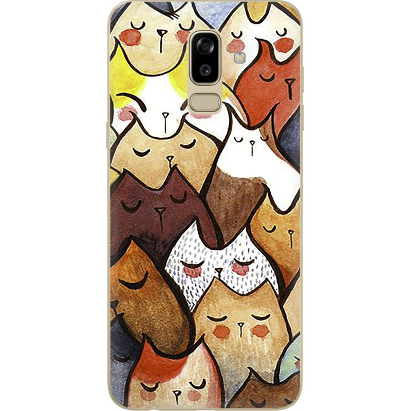 Чехол U-print Samsung J810 Galaxy J8 2018 Sleepy Cats