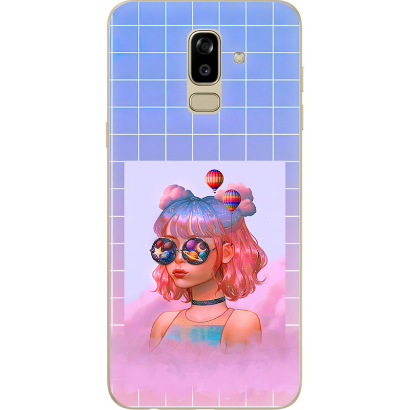 Чехол U-print Samsung J810 Galaxy J8 2018 Girl in the Clouds