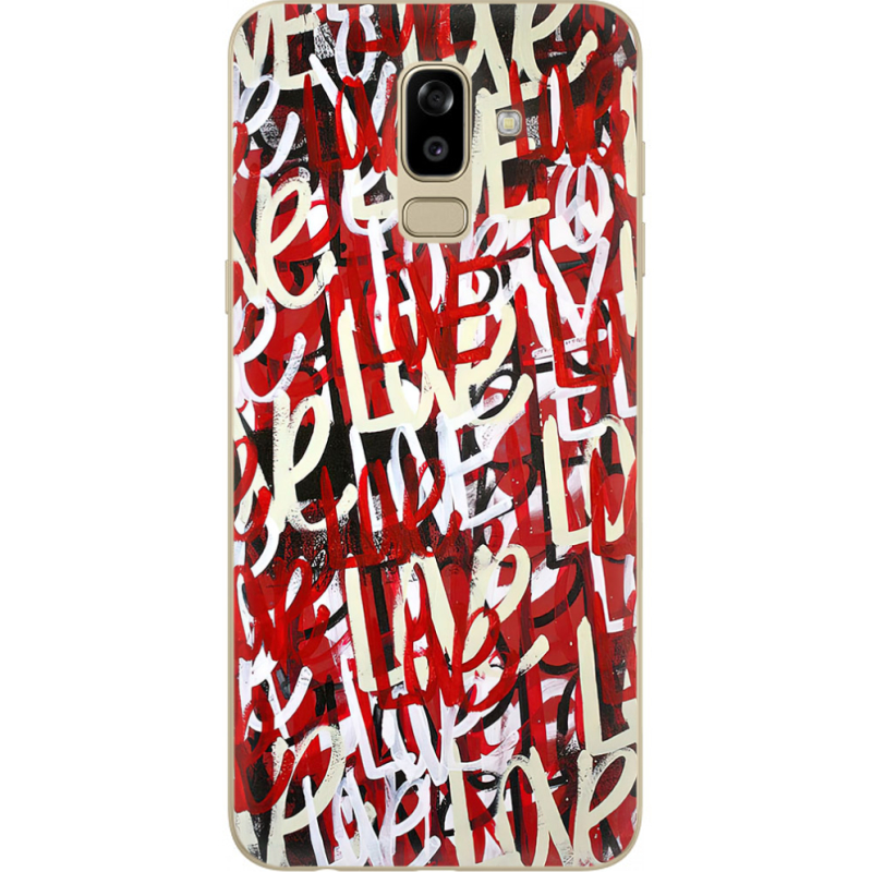 Чехол U-print Samsung J810 Galaxy J8 2018 Love Graffiti