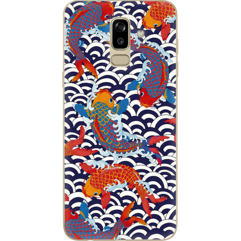 Чехол U-print Samsung J810 Galaxy J8 2018 Koi Fish