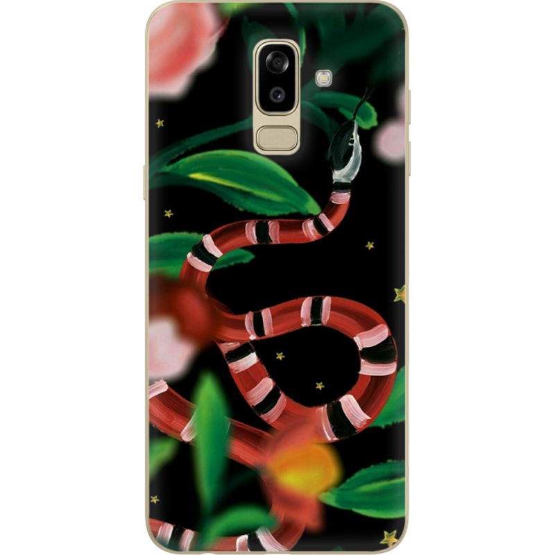 Чехол U-print Samsung J810 Galaxy J8 2018 Red Snake