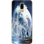 Чехол U-print Samsung J810 Galaxy J8 2018 White Horse