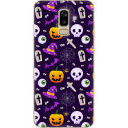 Чехол U-print Samsung J810 Galaxy J8 2018 Halloween Purple Mood