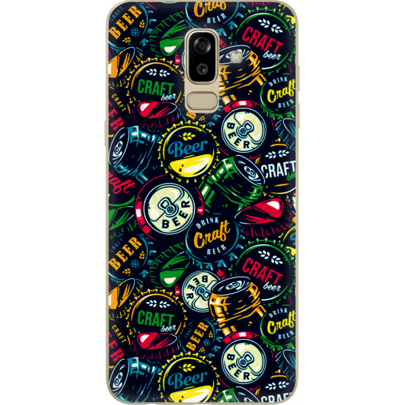 Чехол U-print Samsung J810 Galaxy J8 2018 Bottle Caps