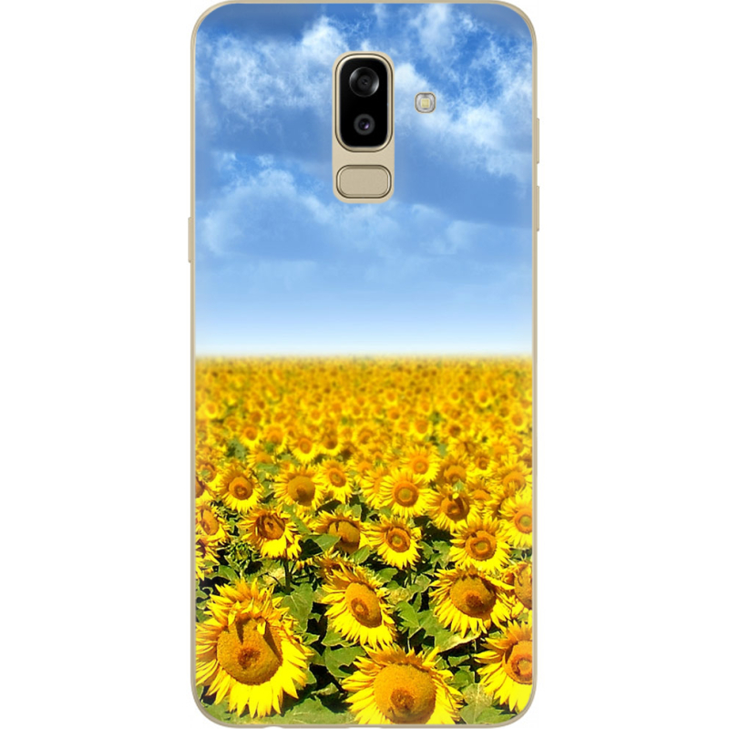 Чехол U-print Samsung J810 Galaxy J8 2018 Подсолнухи