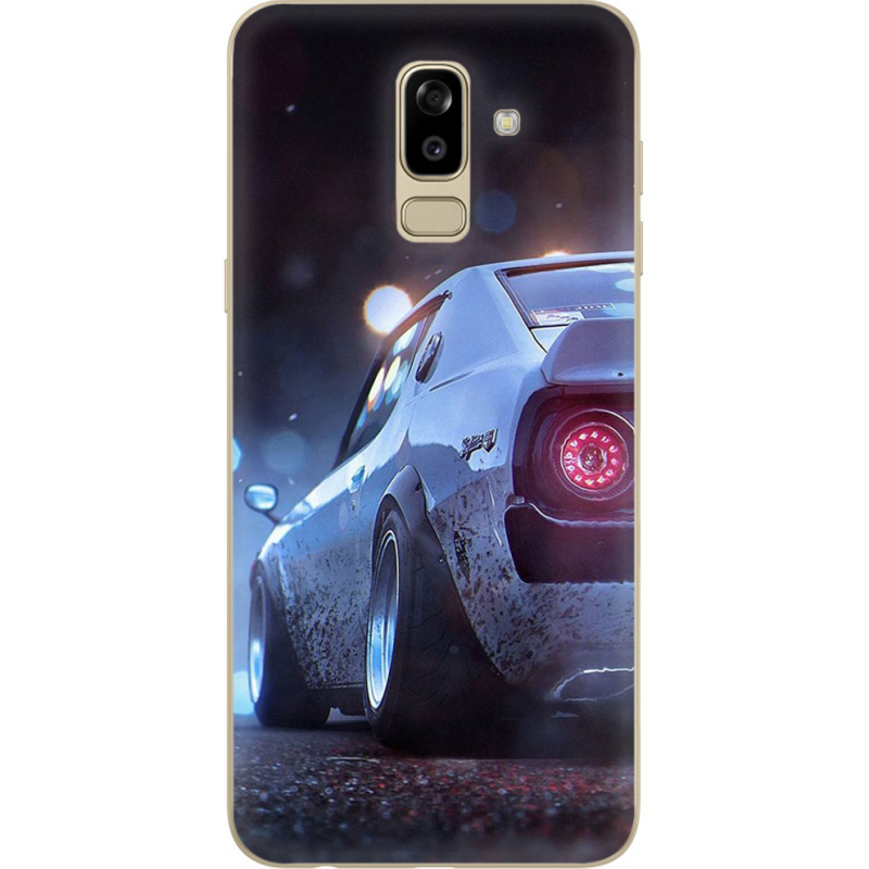 Чехол U-print Samsung J810 Galaxy J8 2018 Silver Car