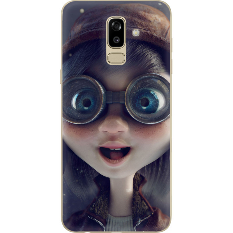 Чехол U-print Samsung J810 Galaxy J8 2018 Blue Eyes