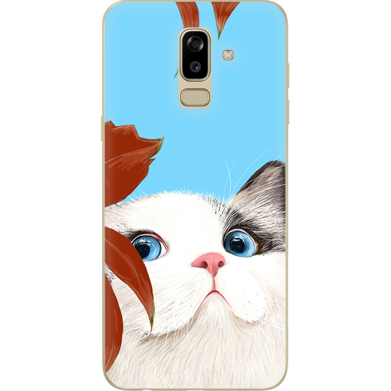 Чехол U-print Samsung J810 Galaxy J8 2018 Wondering Cat