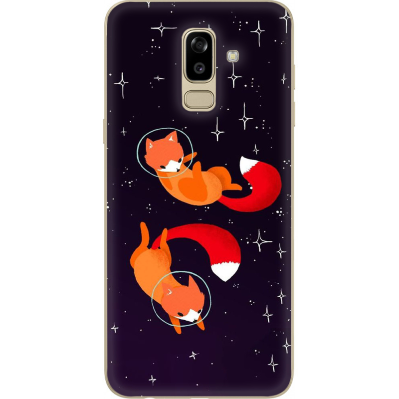 Чехол U-print Samsung J810 Galaxy J8 2018 Fox-Astronauts