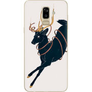 Чехол U-print Samsung J810 Galaxy J8 2018 Black Deer