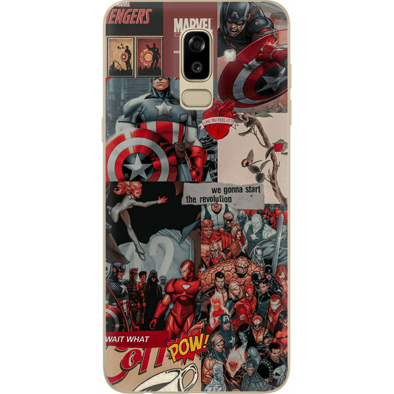 Чехол U-print Samsung J810 Galaxy J8 2018 Marvel Avengers