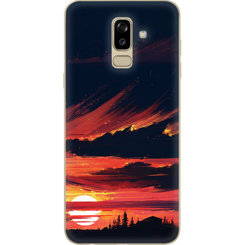 Чехол U-print Samsung J810 Galaxy J8 2018 Sundown