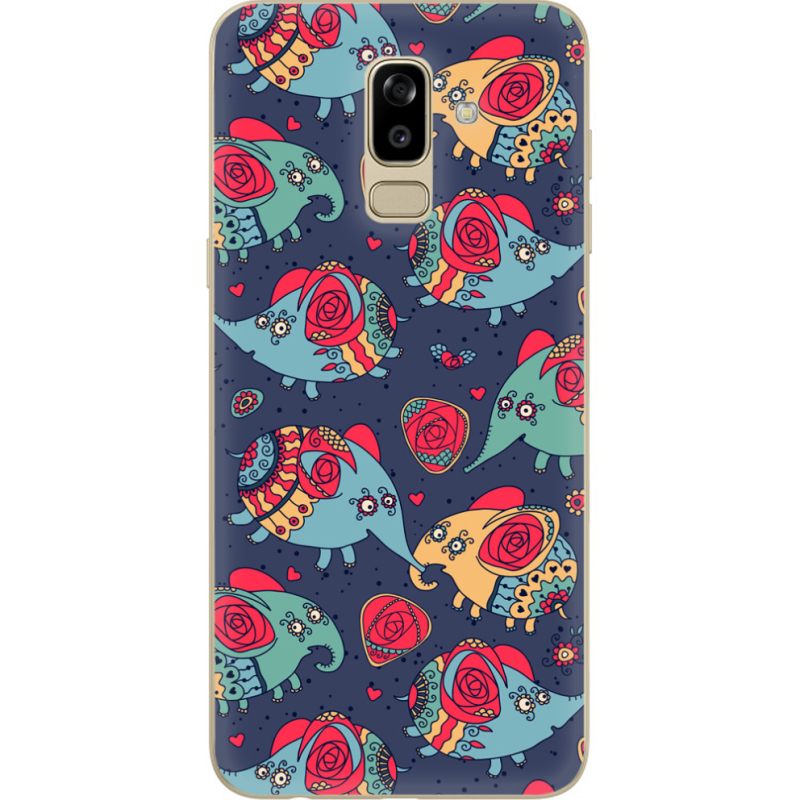 Чехол U-print Samsung J810 Galaxy J8 2018 Flying Elephants