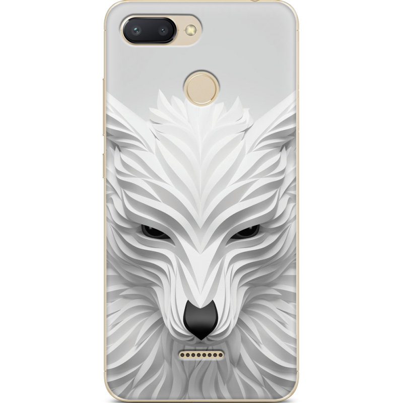 Чехол U-print Xiaomi Redmi 6 White Wolf