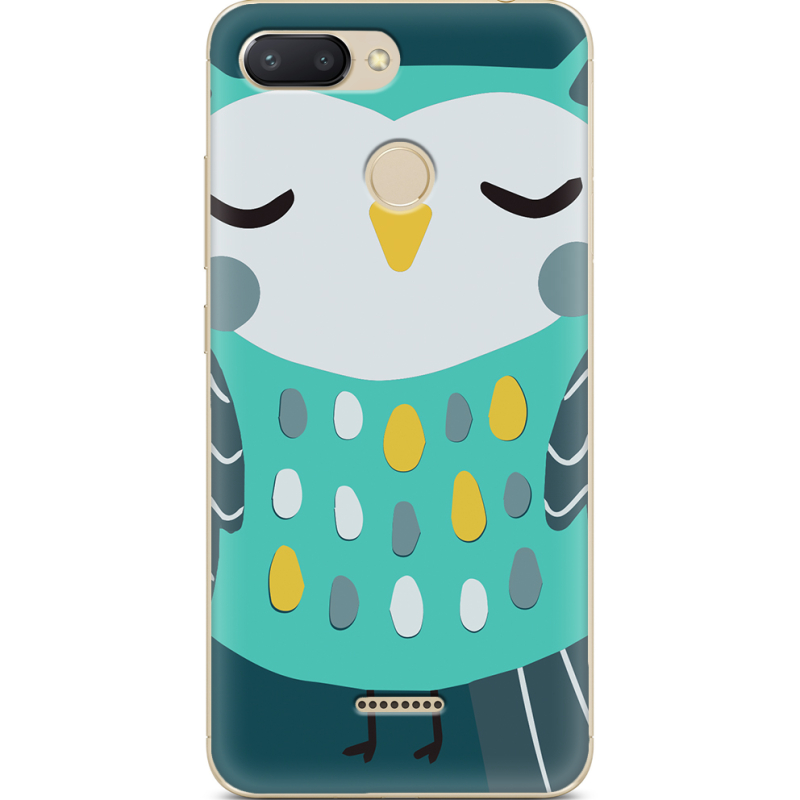 Чехол U-print Xiaomi Redmi 6 Green Owl