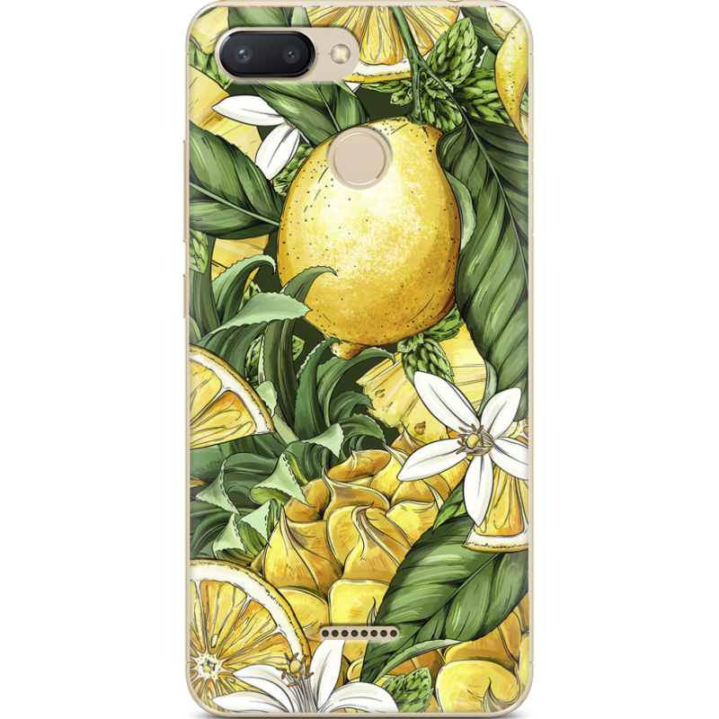 Чехол U-print Xiaomi Redmi 6 Lemon Pattern