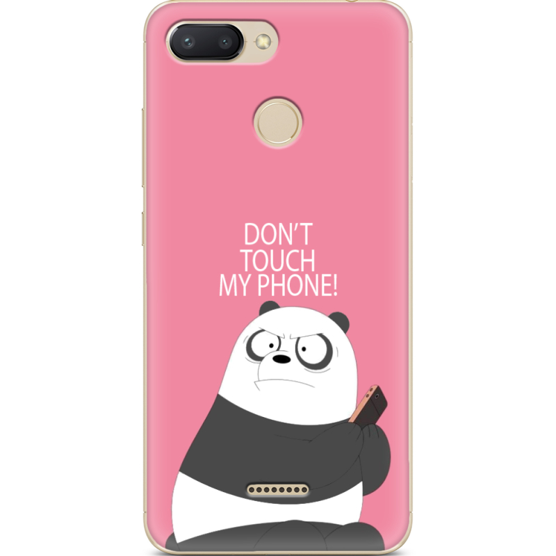 Чехол U-print Xiaomi Redmi 6 Dont Touch My Phone Panda