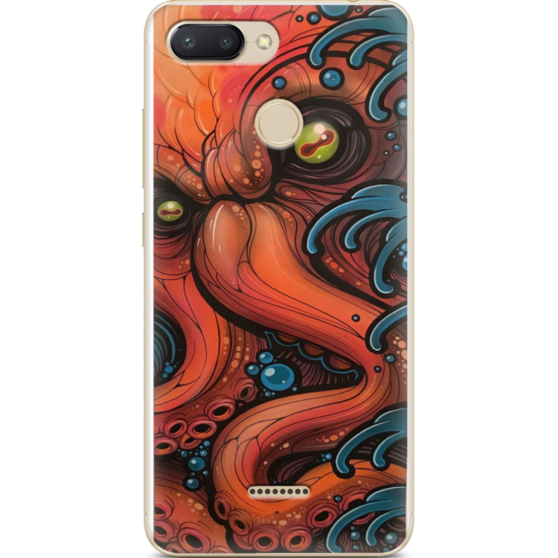 Чехол U-print Xiaomi Redmi 6 Octopus