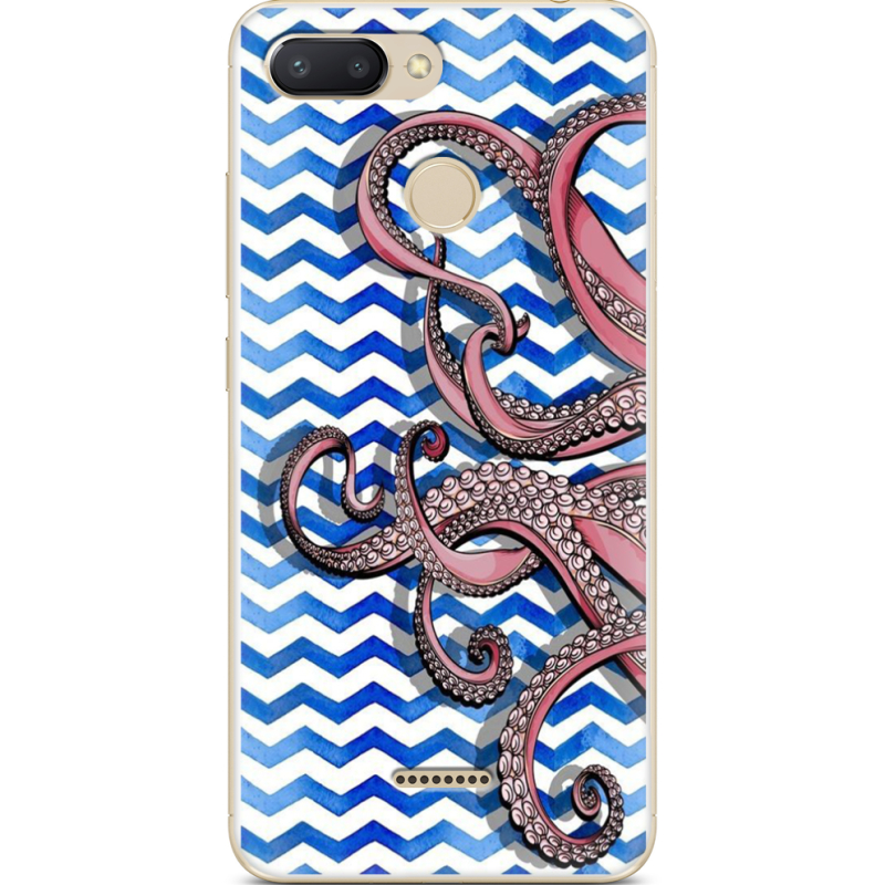 Чехол U-print Xiaomi Redmi 6 Sea Tentacles