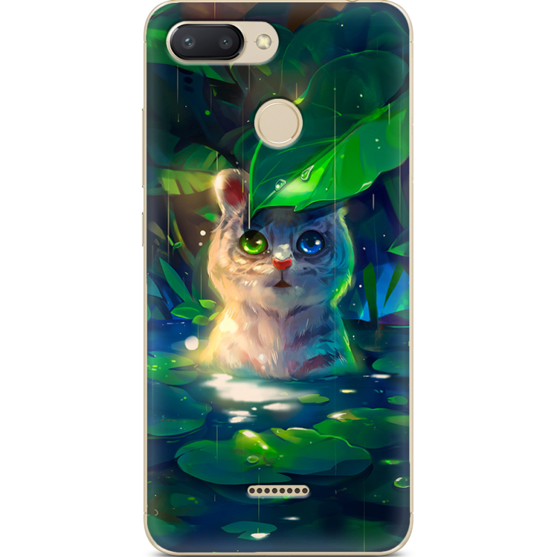 Чехол U-print Xiaomi Redmi 6 White Tiger Cub