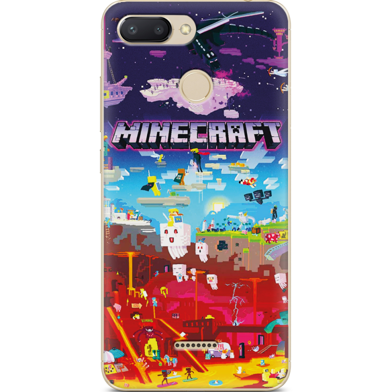 Чехол U-print Xiaomi Redmi 6 Minecraft World Beyond