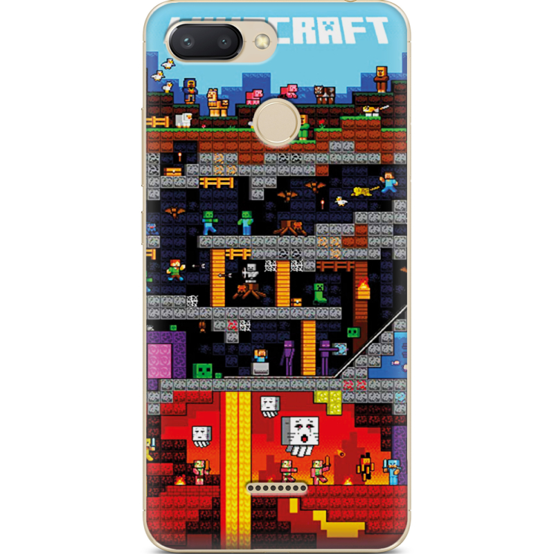 Чехол U-print Xiaomi Redmi 6 Minecraft Lode Runner