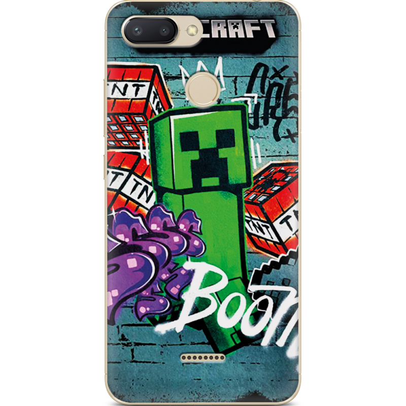 Чехол U-print Xiaomi Redmi 6 Minecraft Graffiti