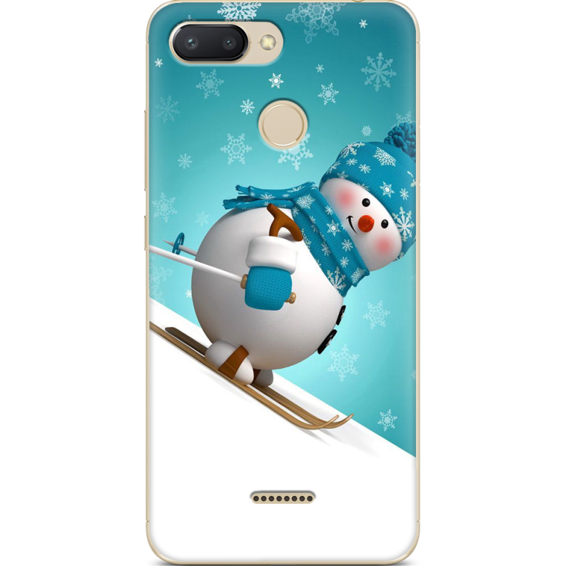 Чехол U-print Xiaomi Redmi 6 Skier Snowman