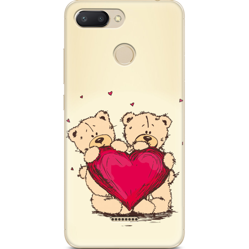 Чехол U-print Xiaomi Redmi 6 Teddy Bear Love