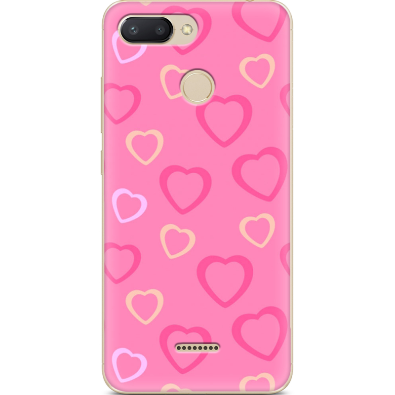 Чехол U-print Xiaomi Redmi 6 Sugar Hearts