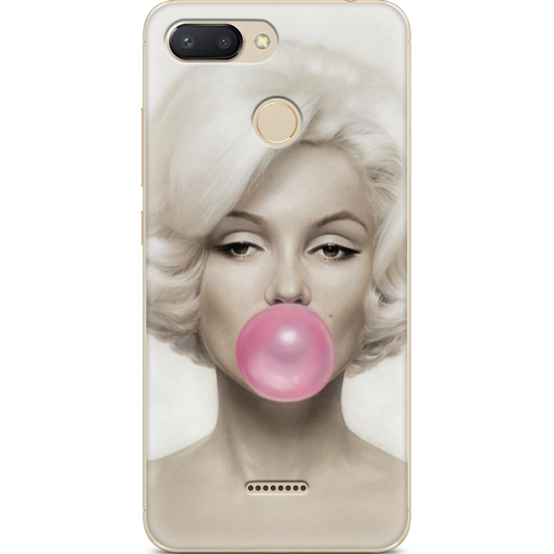 Чехол U-print Xiaomi Redmi 6 Marilyn Monroe Bubble Gum