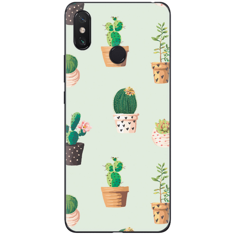 Чехол U-print Xiaomi Mi Max 3 L-green Cacti