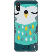 Чехол U-print Xiaomi Mi Max 3 Green Owl